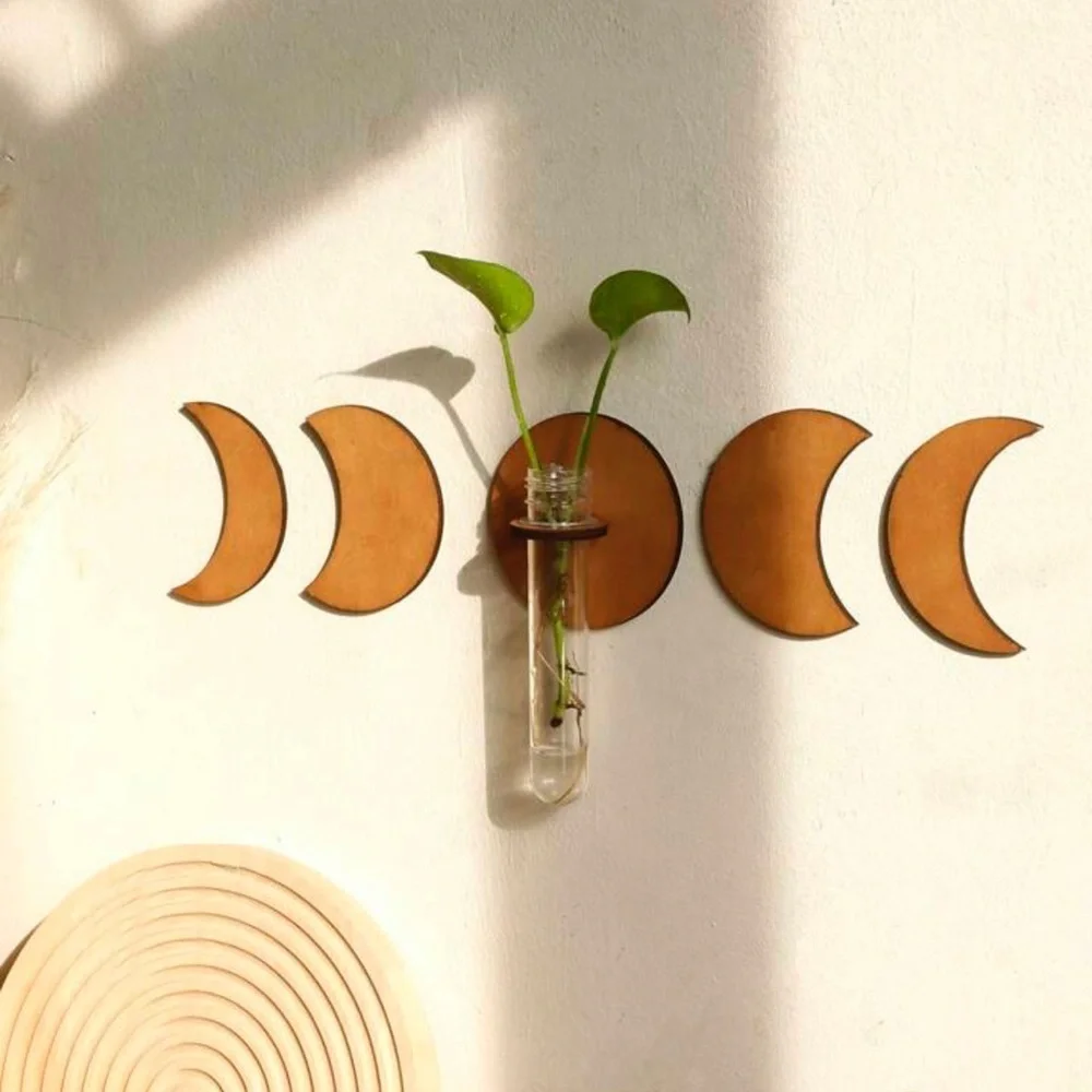 Moon Phase Hanging Plant Propagation Test Tube Station Gift Wall Decor Vase Boho